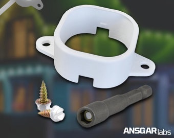 Mounting Kit for Govee PRO Permanent Outdoor Lights (H706 H806) – Brackets, Screws, Driver Bit – White or Black