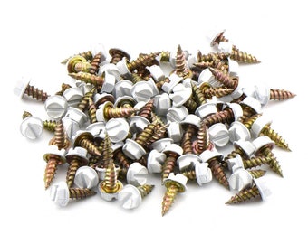 80-Pack Self-Tapping Screws, #8 x 1/2 inch, Hex Head, Black or White