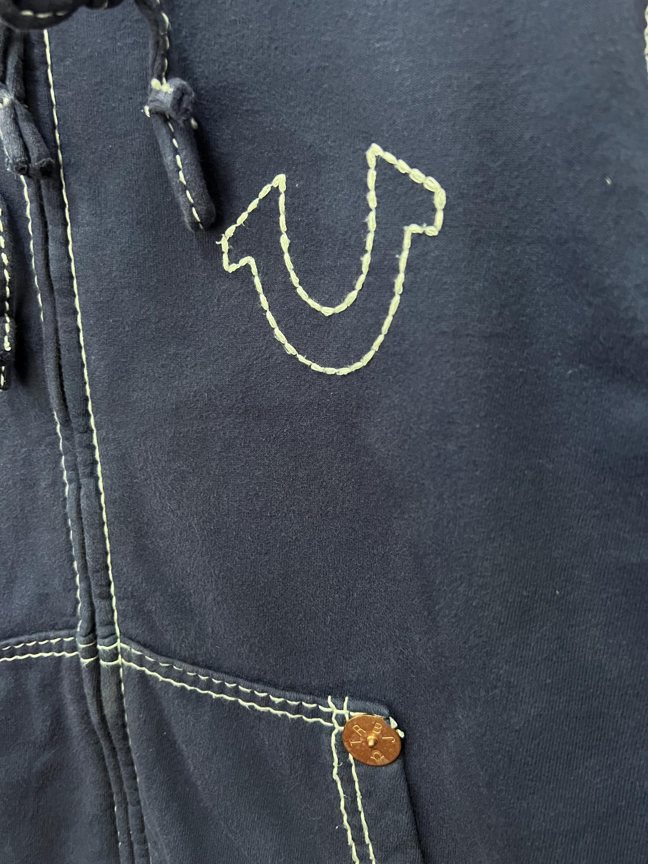 Vintage Y2K True Religion USA Hoodie Light Jacket Sashiko