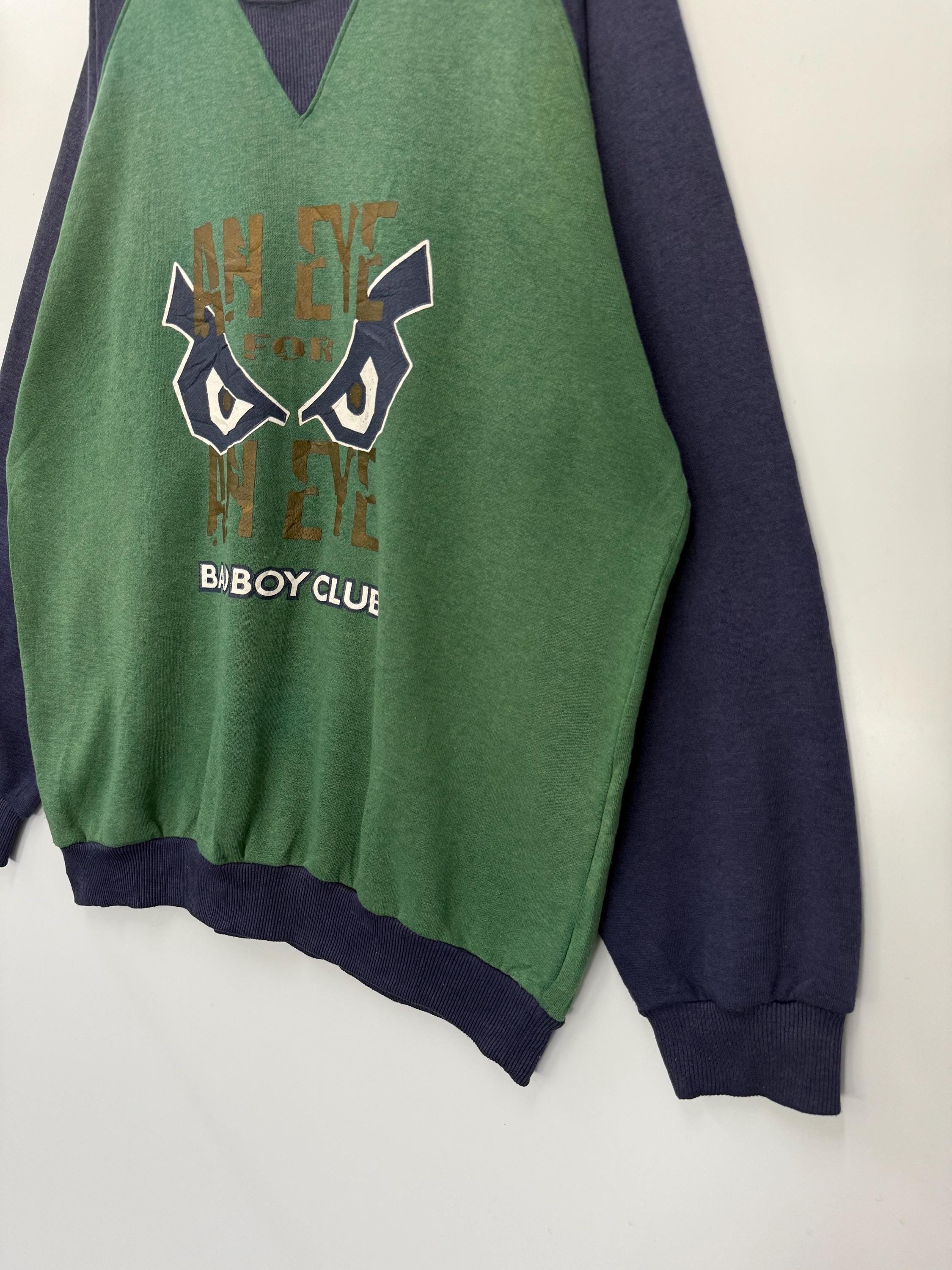 Vintage Y2k Badboy Club Streetwear Raglan Sleeve Roundneck