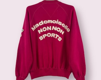 Mademoiselle NON NON 刺繍 ビッグロゴ スウェット ヴィンテージ マドモアゼル ノンノン スウェットシャツ / ノンノン