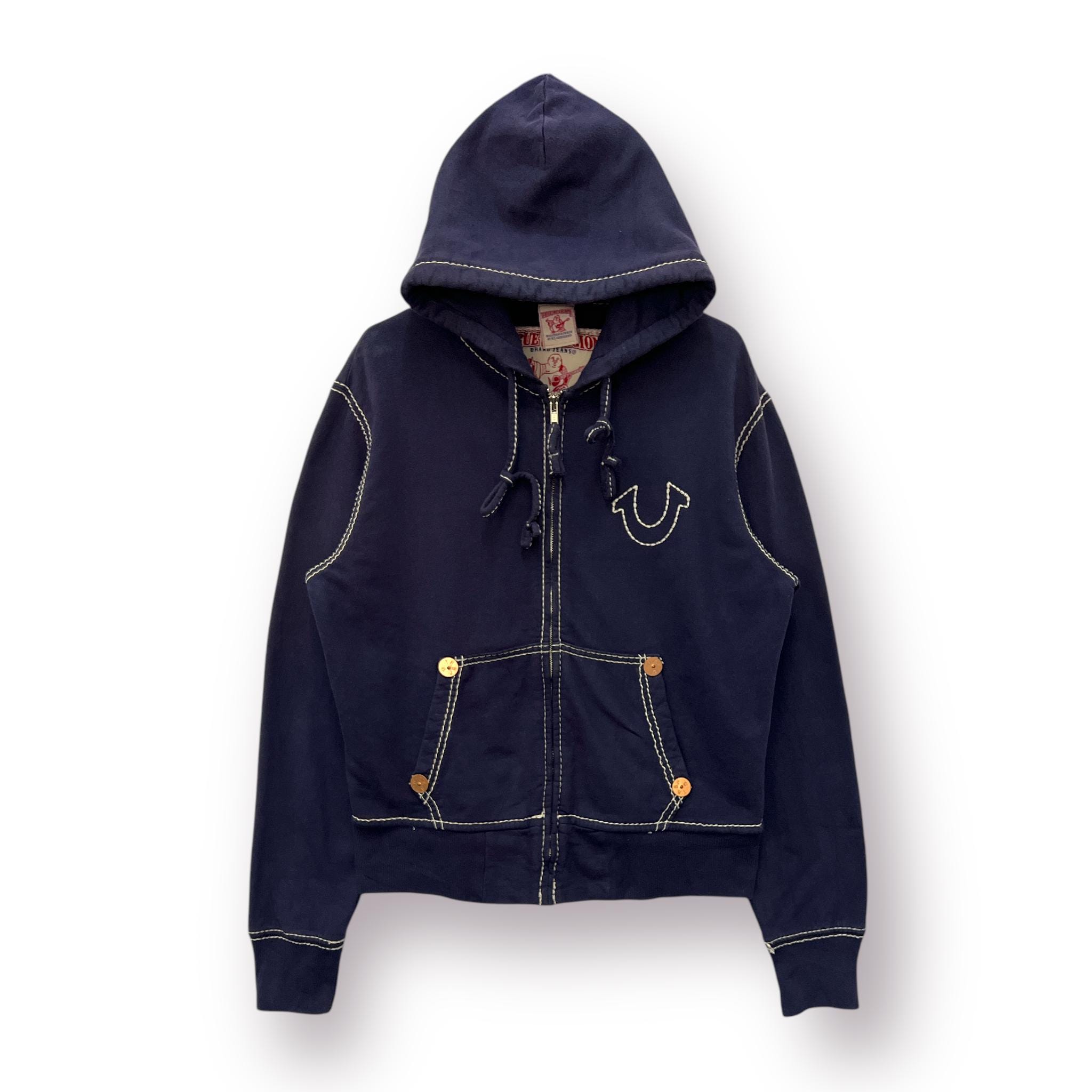 true religion 00s 90s ジップパーカー　y2k 太ステッチ true religion 00s 90s ジップパーカー y2k 太ステッチ