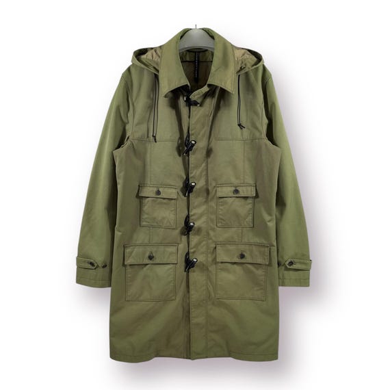 Neil Barrett, Vintage Black Barrett Neil Barrett hoodie long Jacket in light Green Colors