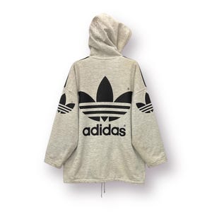 Vintage Jaspo 90&#39;s Adidas Trefoil Big Logo Snap button Jacket L size