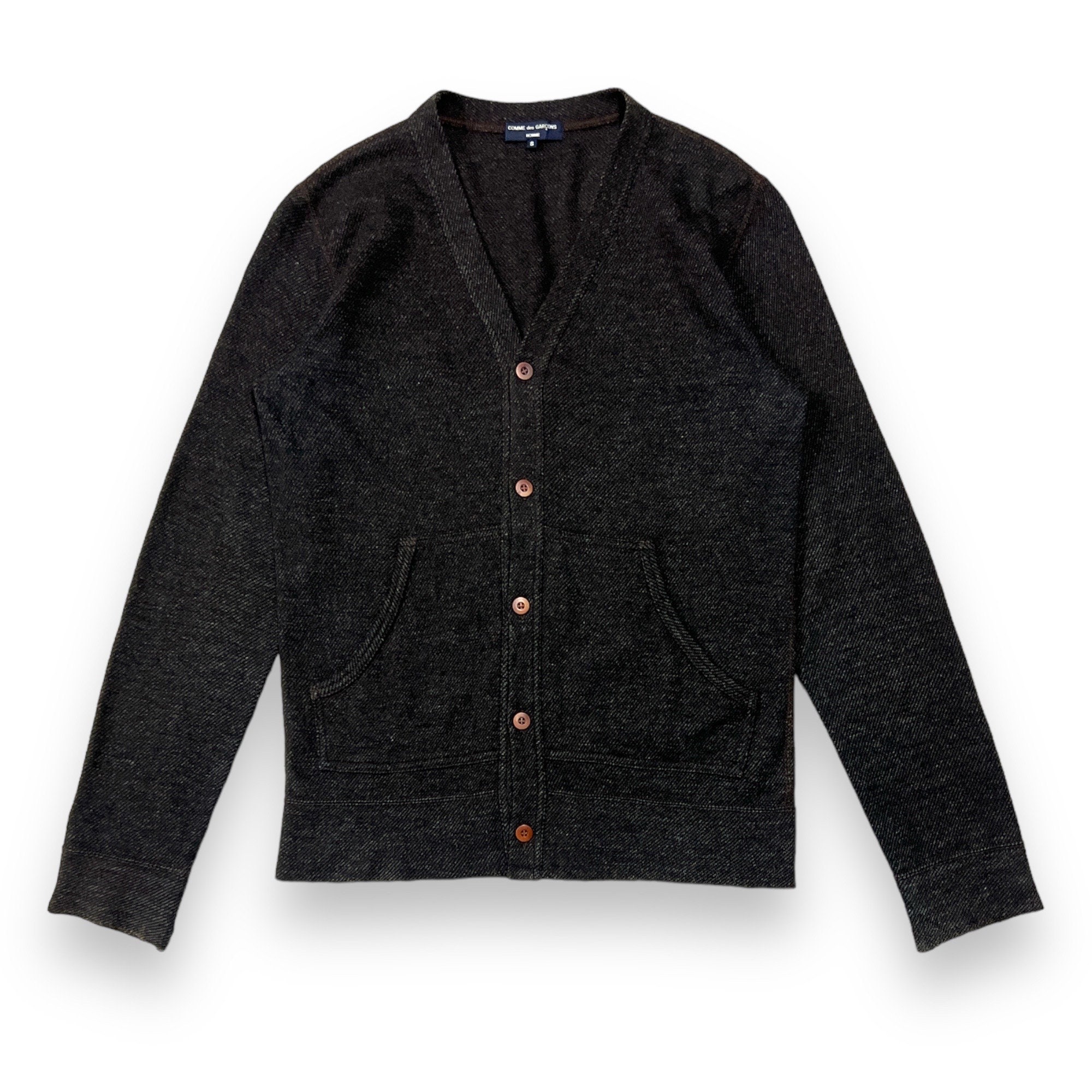 トップス COMME des GARCONS HOMME cardigan 80s Rare!! Collectible!! 1989 Comme Des Garçons Homme V-neck