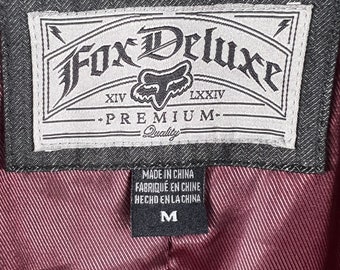 Vintage Zipper Coat Fox Deluxe Racing Stripe Coat Casual