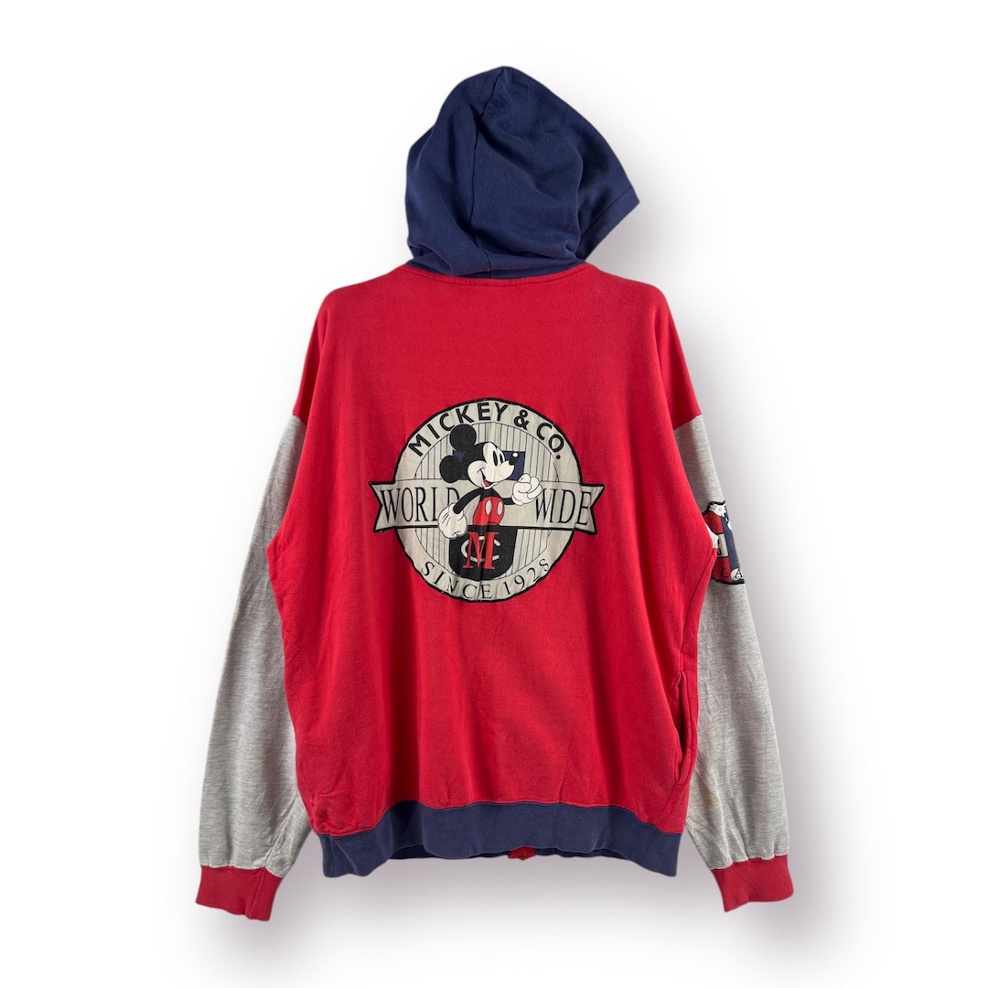 Vintage 90's Mickey Mouse Disney Zipper Sweat Hoodie - M - Etsy