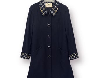 Abrigo largo de lana de botonadura sencilla para mujer, fabricado en Japón, de Courrèges Paris