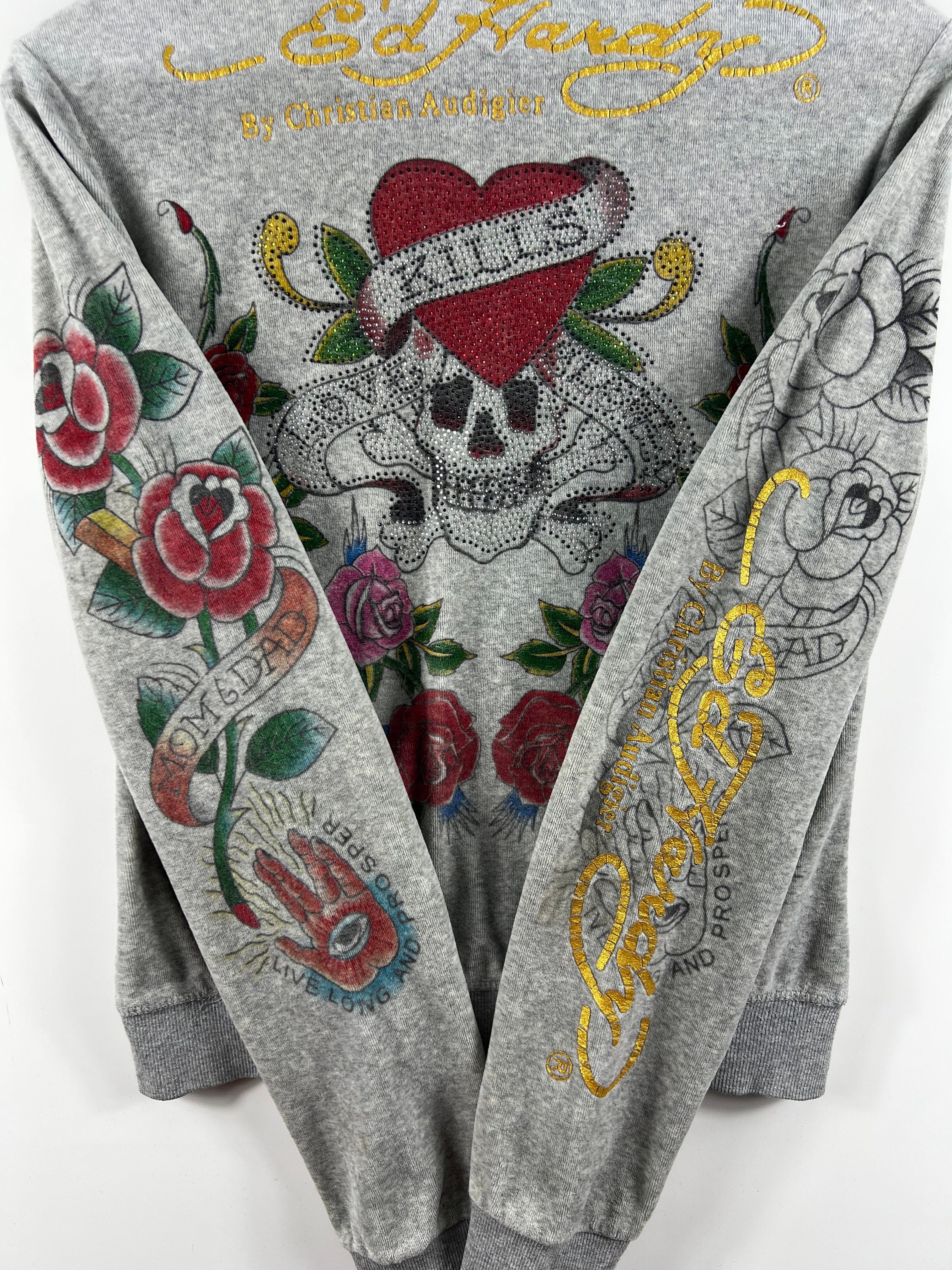 ヴィンテージ Y2k ED HARDY by Christian Audigier スカル ゴシック 