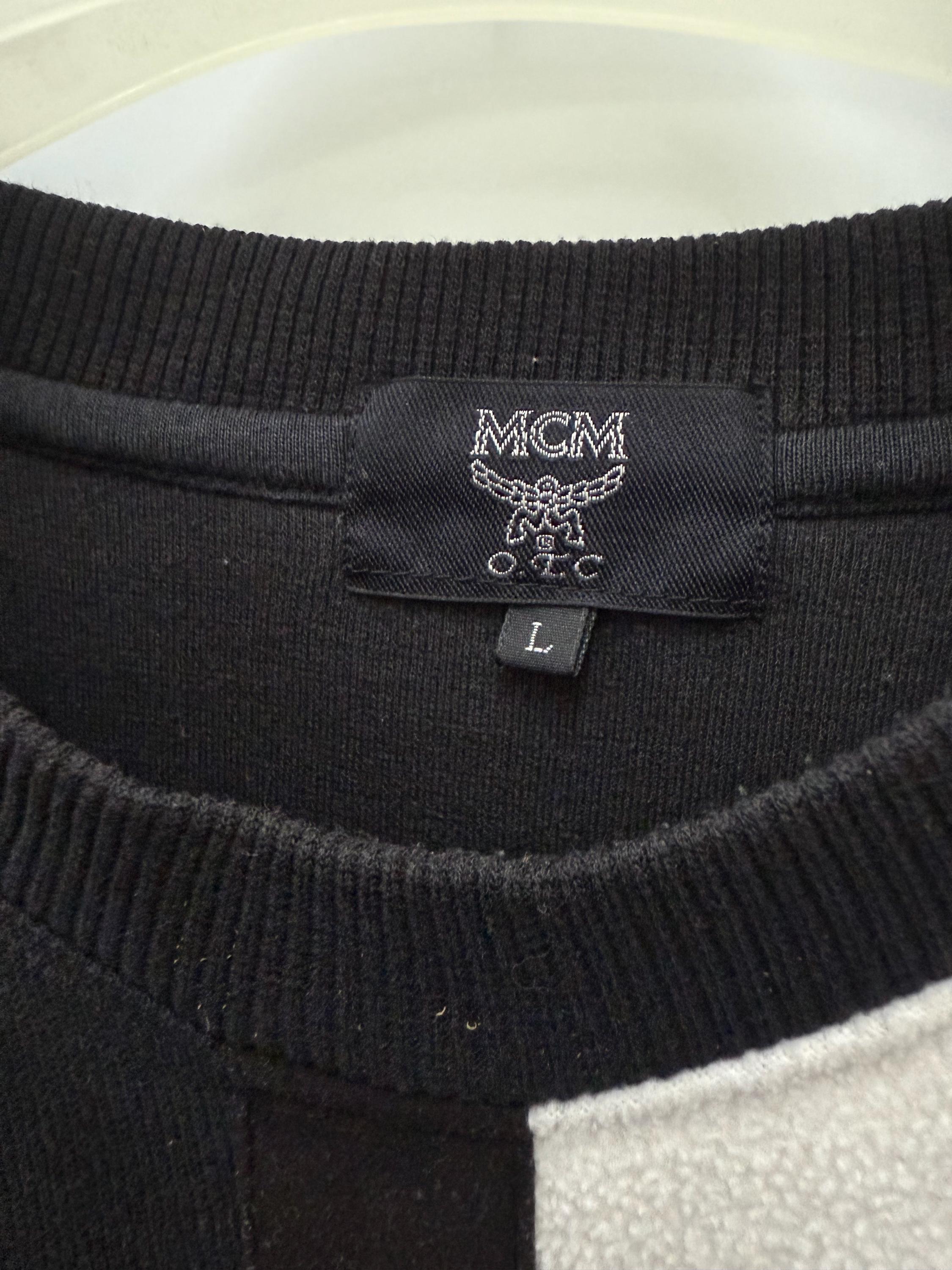 ヴィンテージ MCM OTC 幾何学模様刺繍スウェットシャツジャケット - L 