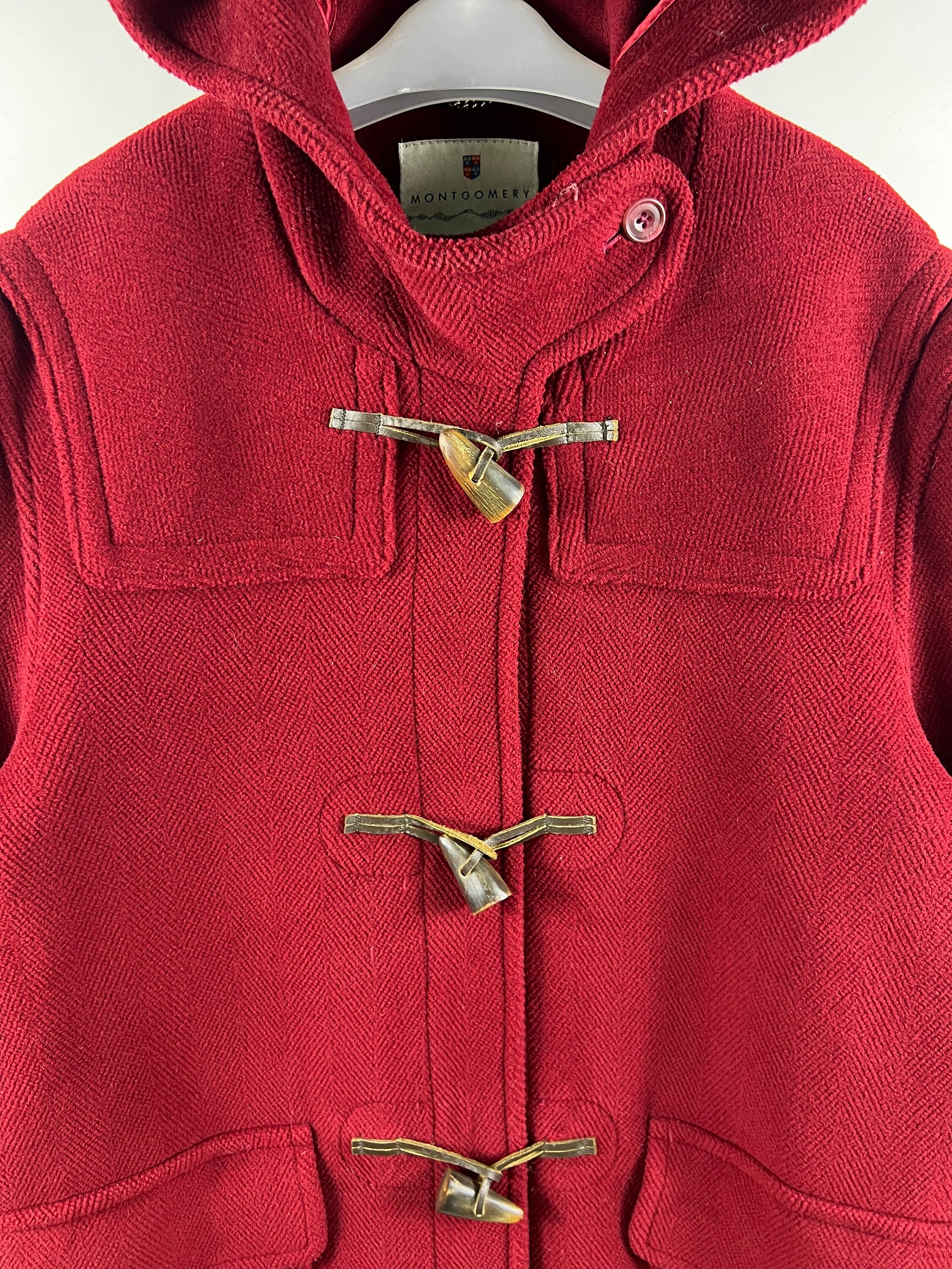 ヴィンテージ Montgomery by Tibbett ウール ダッフルコート (レッド