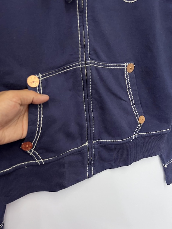 Vintage Y2K True Religion USA Hoodie Light Jacket Sashiko