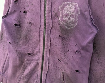 Vintage Sex Pot Revenge Hoodie – Crazy Distressed Punk Skull Sweat