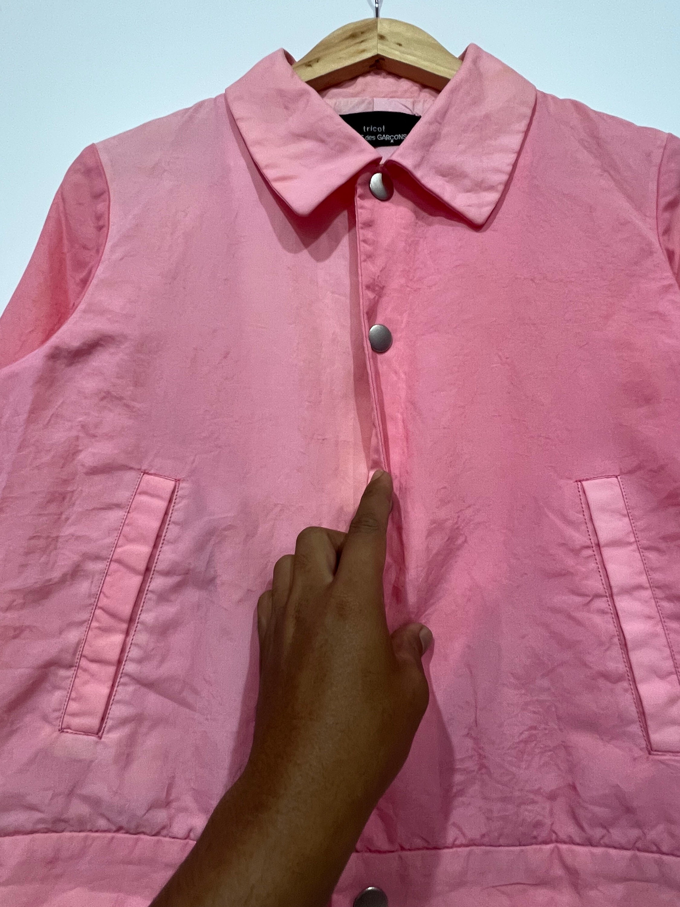 Vintage A/W95 Tricot Comme Des Garcons Croped Nylon Jacket Peach