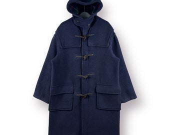 1950s Lodenfrey Navy Blue Duffle Coat With Wooden Toggle Buttons