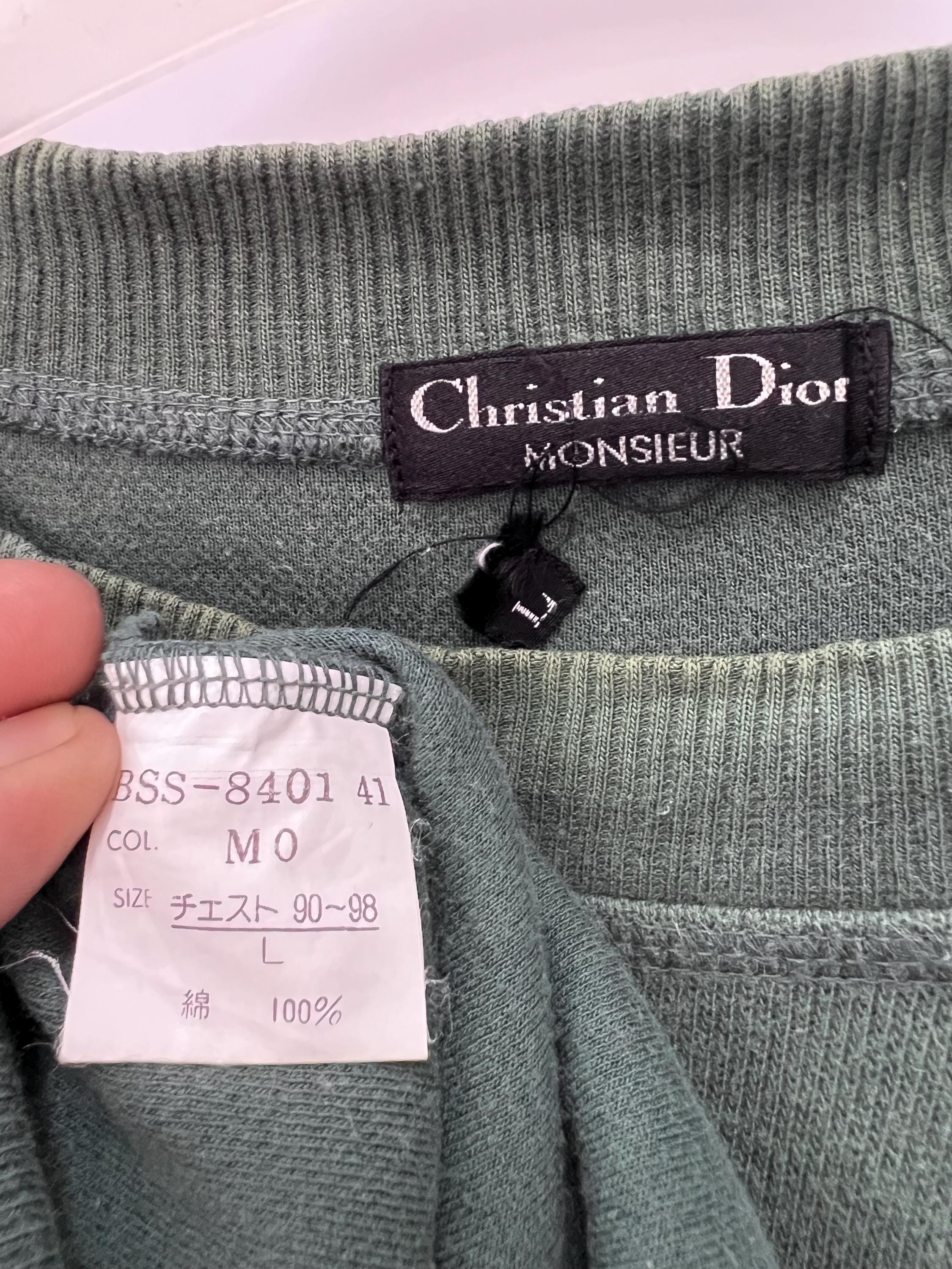 Christian Dior MONSIEUR ロゴ ニット L 90's Vintage 90's Private Collection Christian Dior Monsieur Embroidery