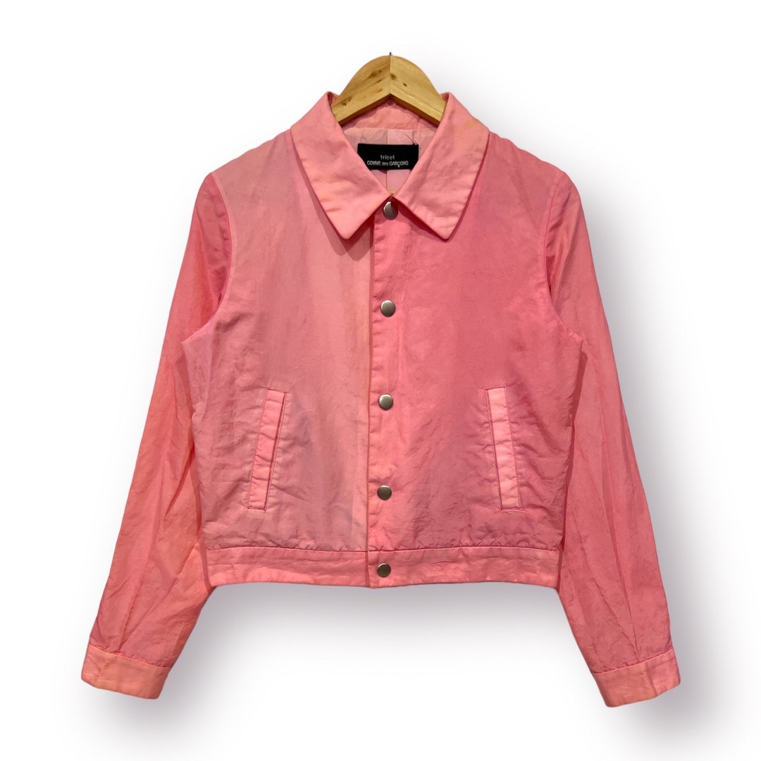 Vintage A/W95 Tricot Comme Des Garcons Croped Nylon Jacket Peach