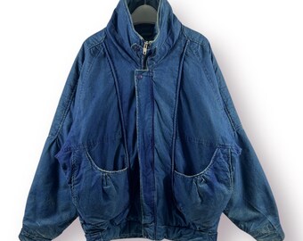 Vintage Rita Club indigo cotton Bomber jacket