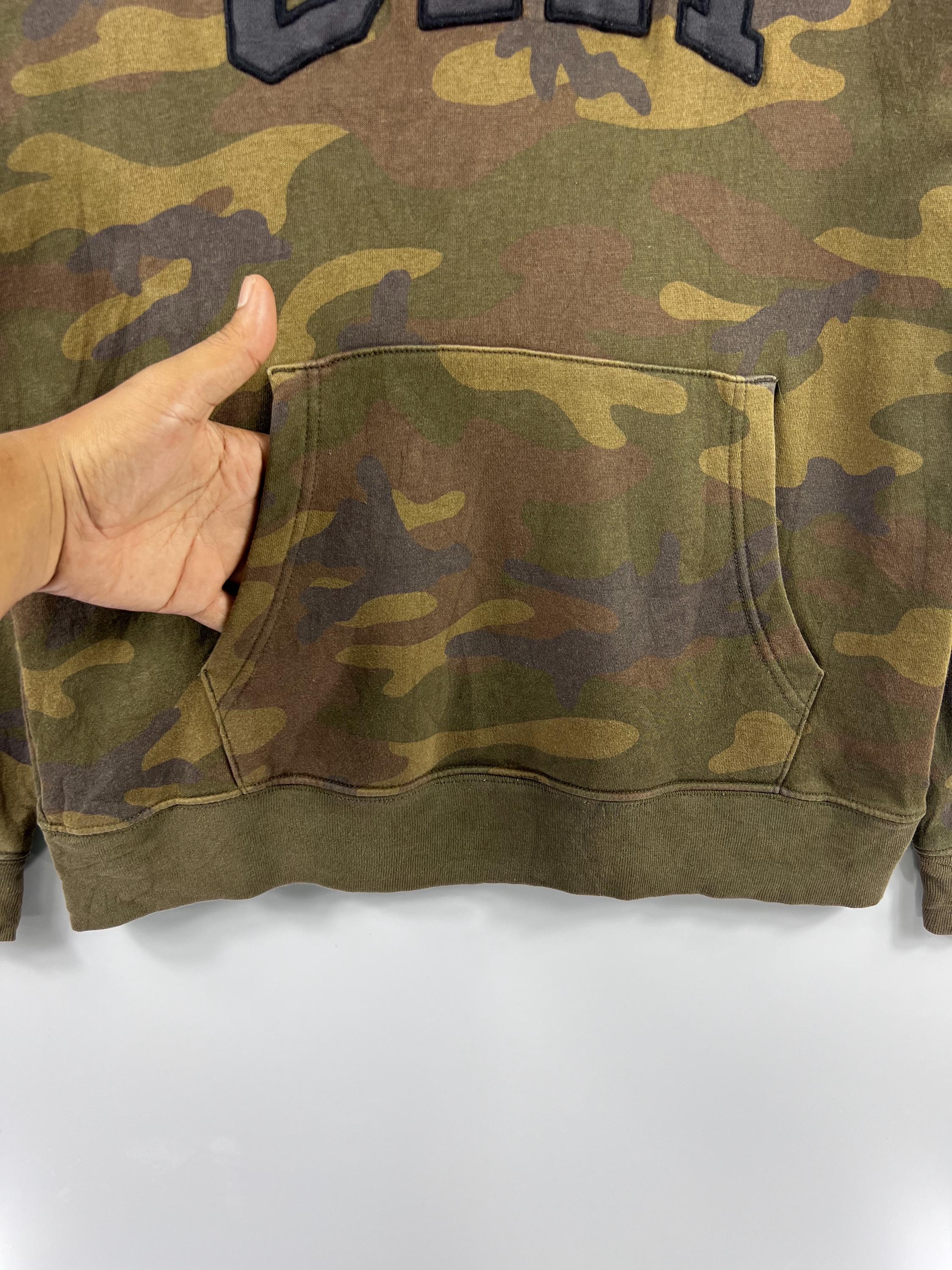 Vintage Y2K GAP Iconic Logo Camouflag Streetwear Hoodie Sweatshirt 