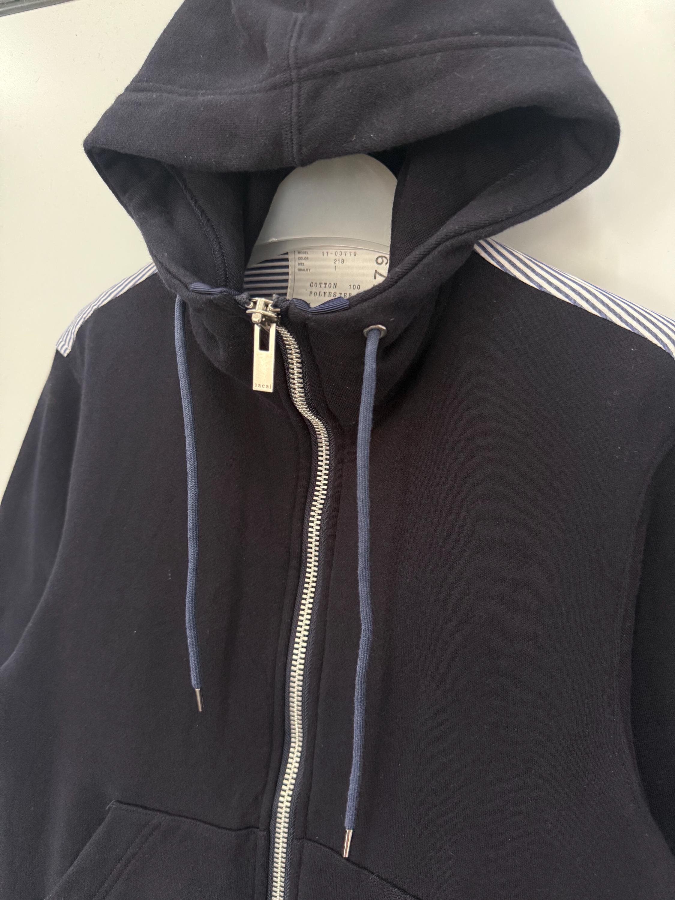 Vintage Sacai Chisote Abe Japan Mix Docking Zip-up Sporty Hoodie