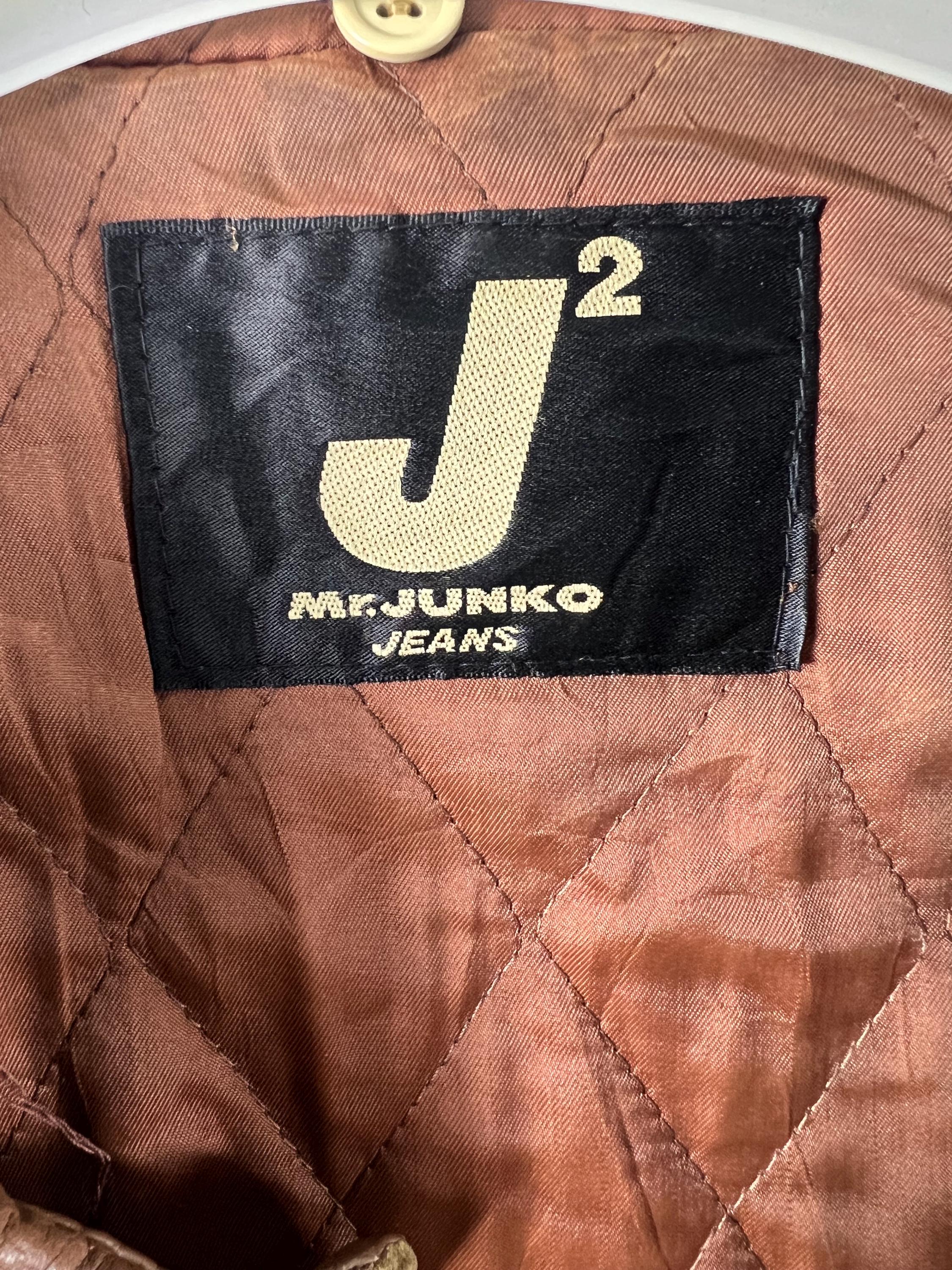 sandwich　Mr.JUNKO　レザージャケット Vintage 90's J2 Mr. Junko Jeans Japan Varsity Leather Jacket L