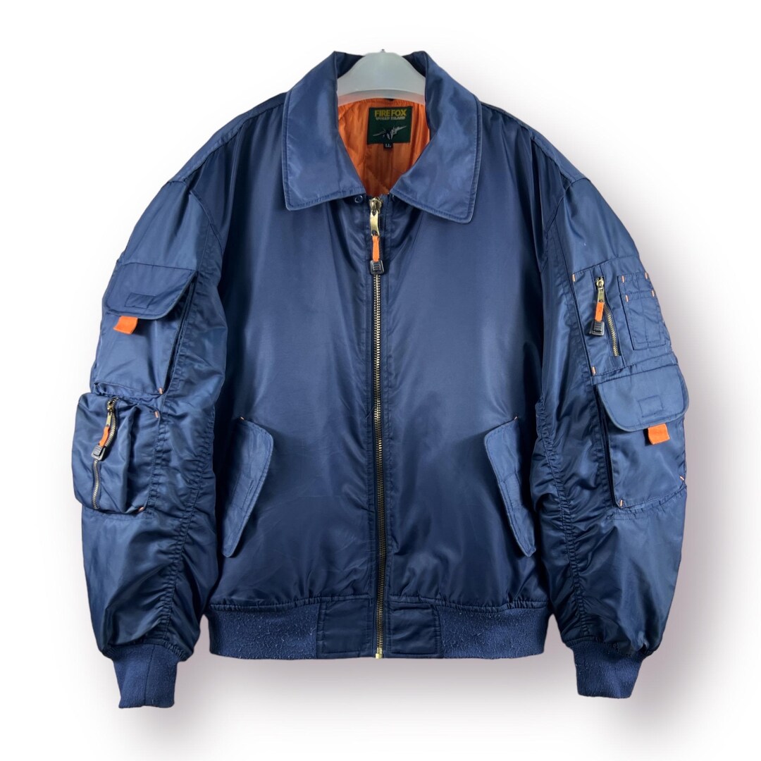 ジャケット・アウター vintage fox far short length jacket Vintage 1989 FOX RACING Anorak Jacket Pink Blue Barbed Wire