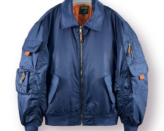 Vintage Fire Fox World Island Bomberjacke mit vielen Taschen - LL