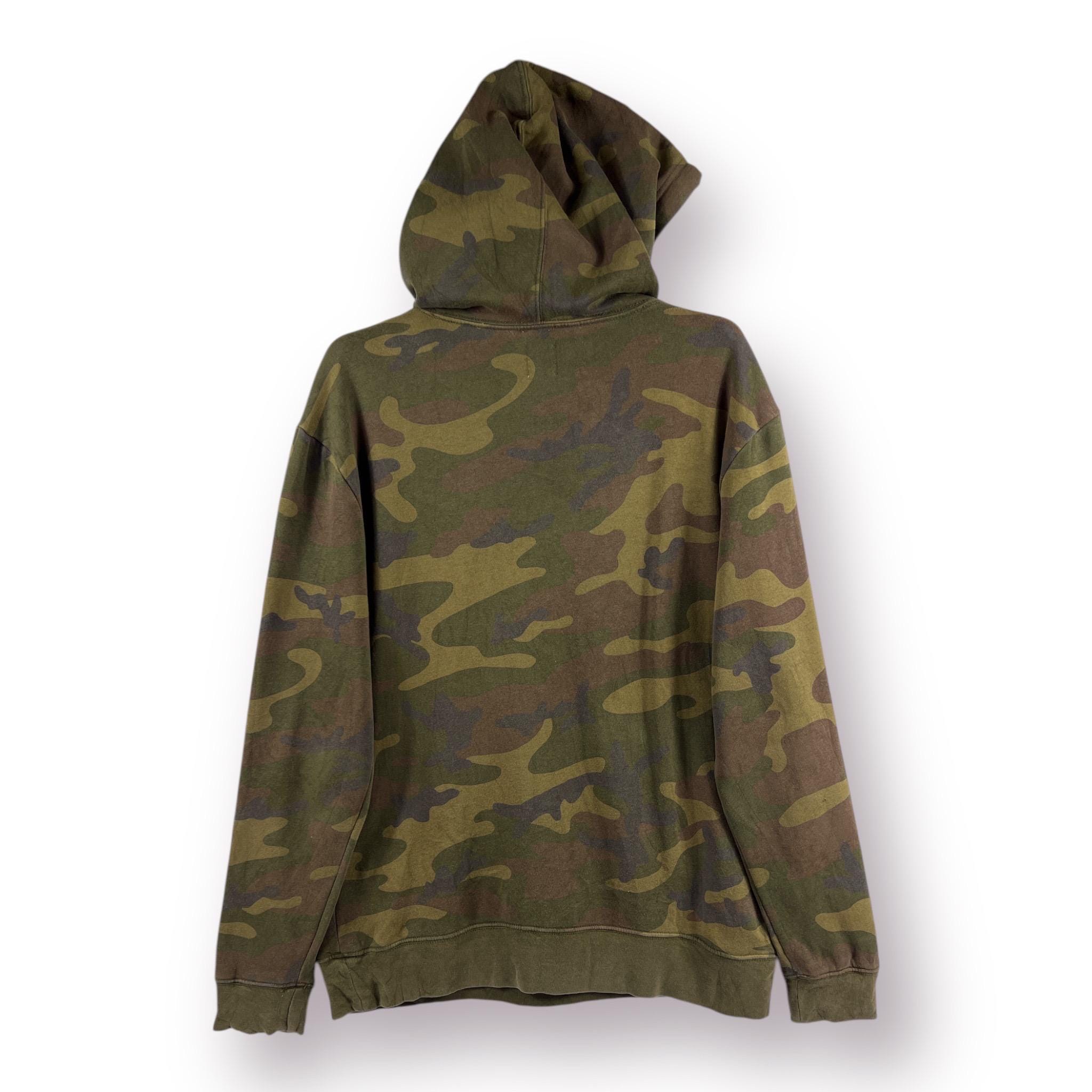 Vintage Y2K GAP Iconic Logo Camouflag Streetwear Hoodie Sweatshirt 