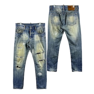 Vintage Dsquared2 italian distressed patches denim pants