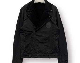 Japanese Archive Fashion Leather Jacket With Fur Collar - Visual