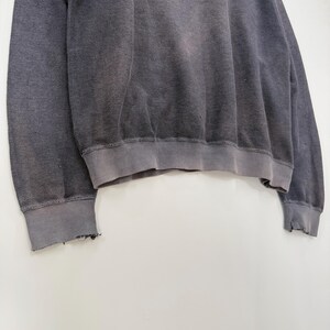 Vintage 80's Courréges Homme Paris Faded Valour Distressed Raglen Sweatshirt image 3