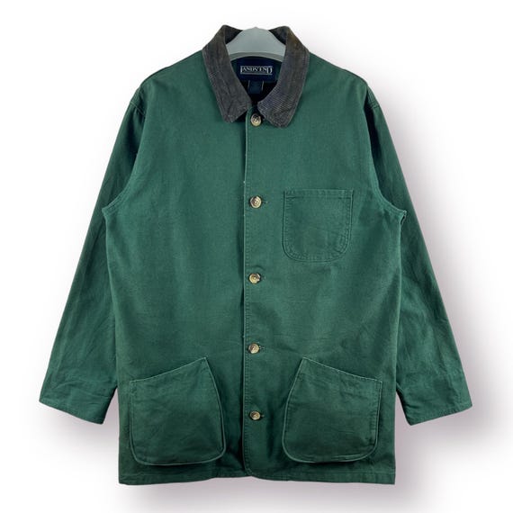 Vintage 90 s BARN Coat Italian Lands End Made in USA Hunting Jacket Chore Jacket L Etsy