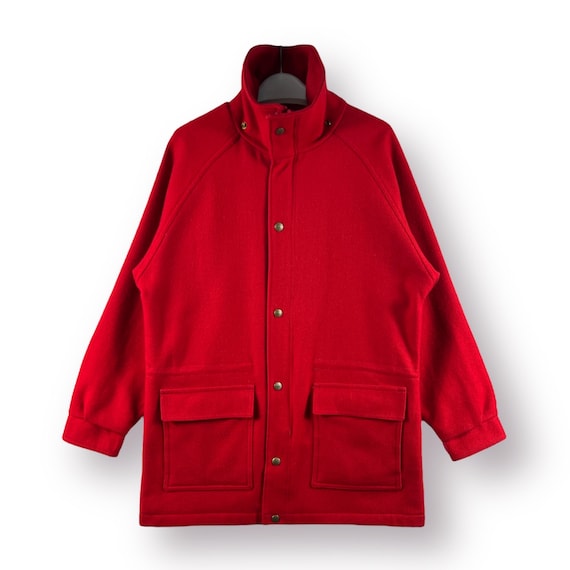 Vintage 90's Women Woolrich Outdoor Wool BARN Coat Hunting Jacket - M