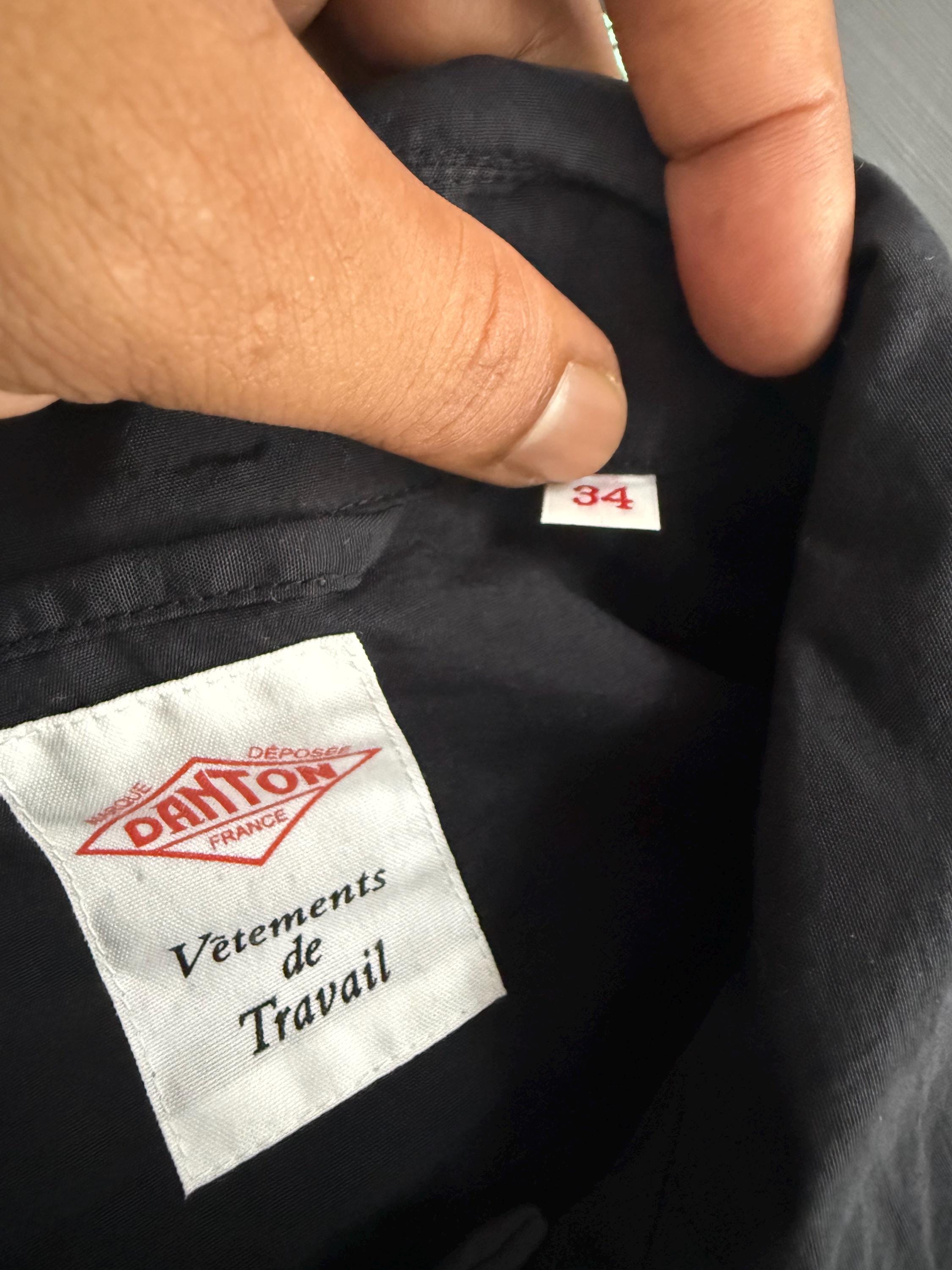 Vintage Japan Danton Vêtements De Travail Black Nylon Long Jacket