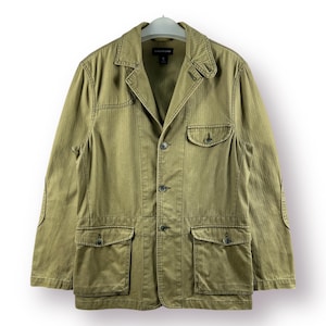 Vintage Lands&#39;end HBT denim chore Jacket - M