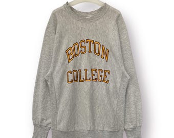 Vintage 90s Boston College Sweatshirt - Size Medium Pullover - Etsy