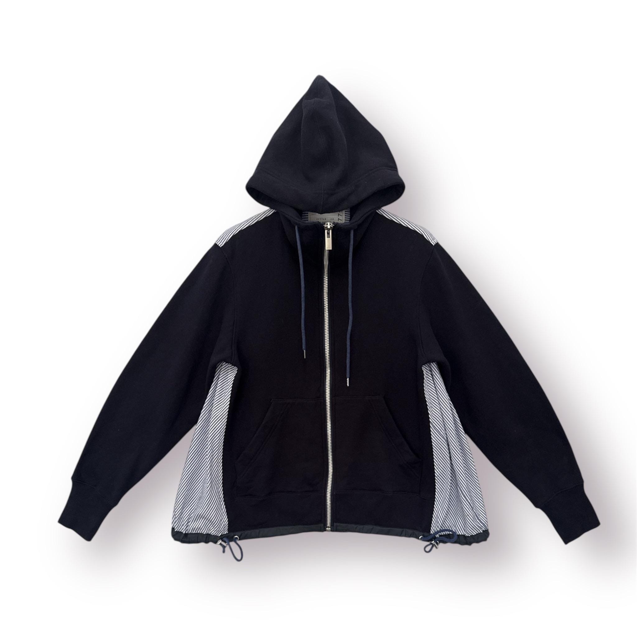 Vintage Sacai Chisote Abe Japan Mix Docking Zip-up Sporty Hoodie