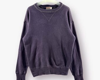 Vintage Reproduce 60's Warehouse Japan Warehouse Co. Plain Roundneck V-Stitch Sweatshirt - 40