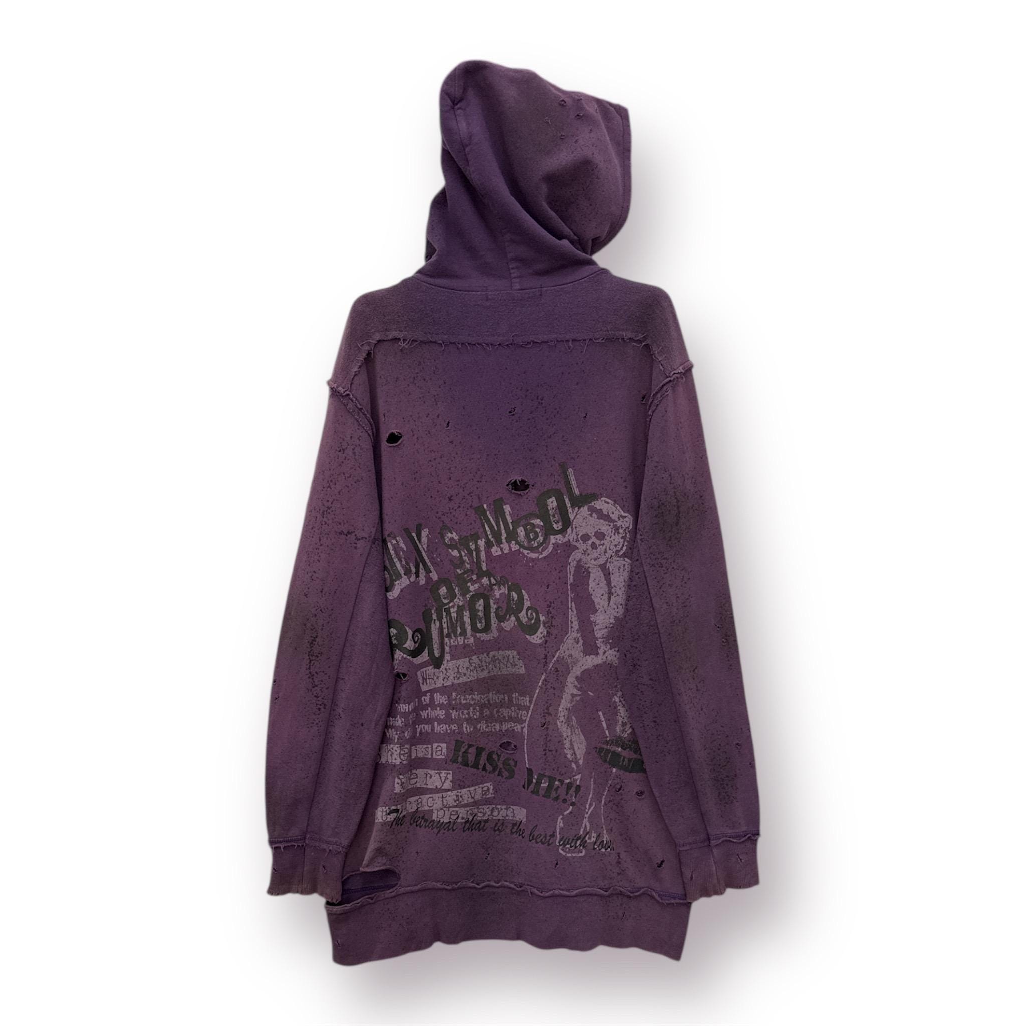 Vintage Sex Pot Revenge Hoodie – Crazy Distressed Punk Skull Sweat