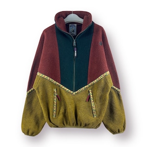 Vintage 90&#39;s Jack Wolfskin Polartec Pullover half zipper Color block jacket