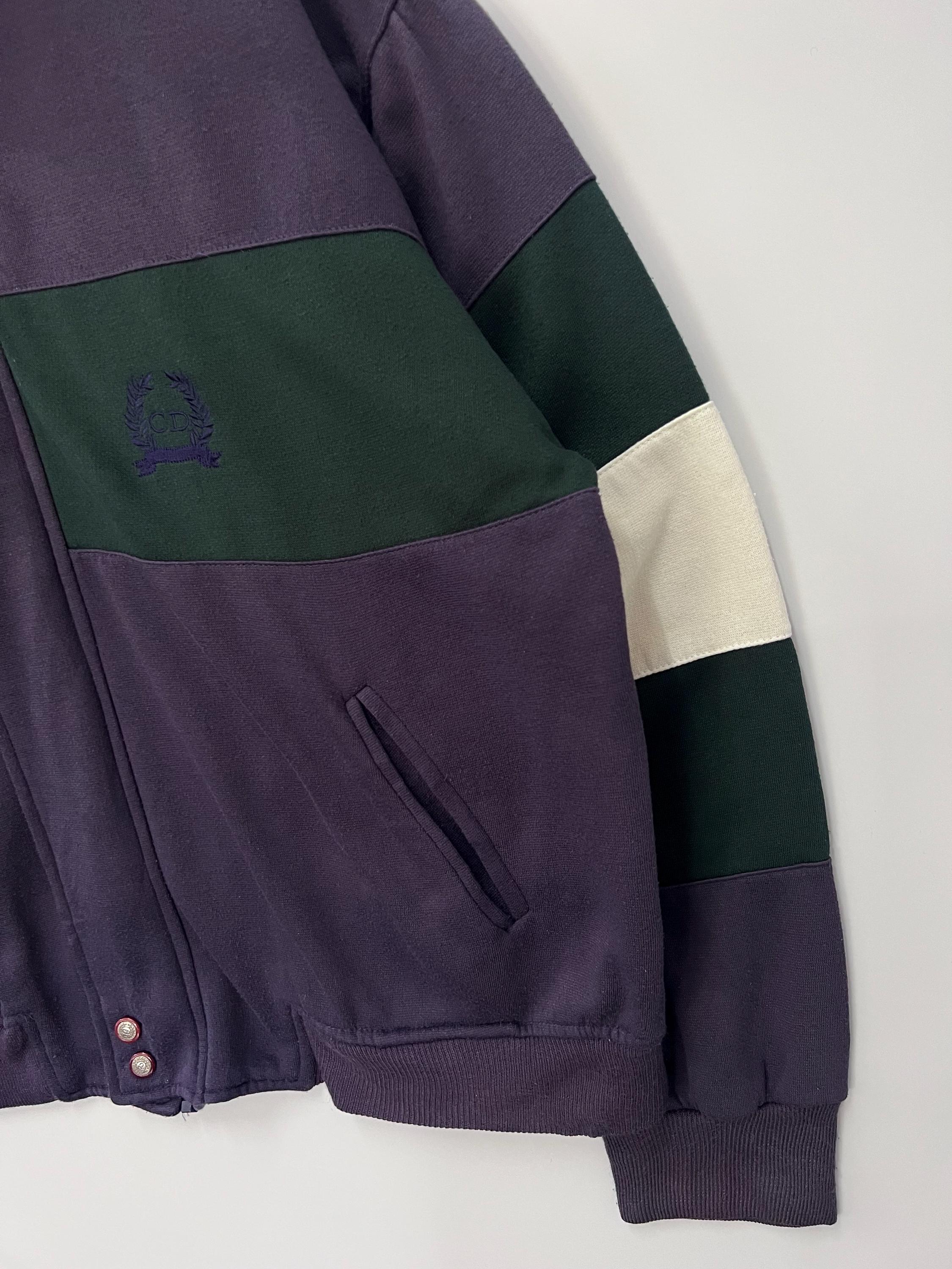 Vintage 90's Christian Dior Monsieur Full Zip Three Tone Colors