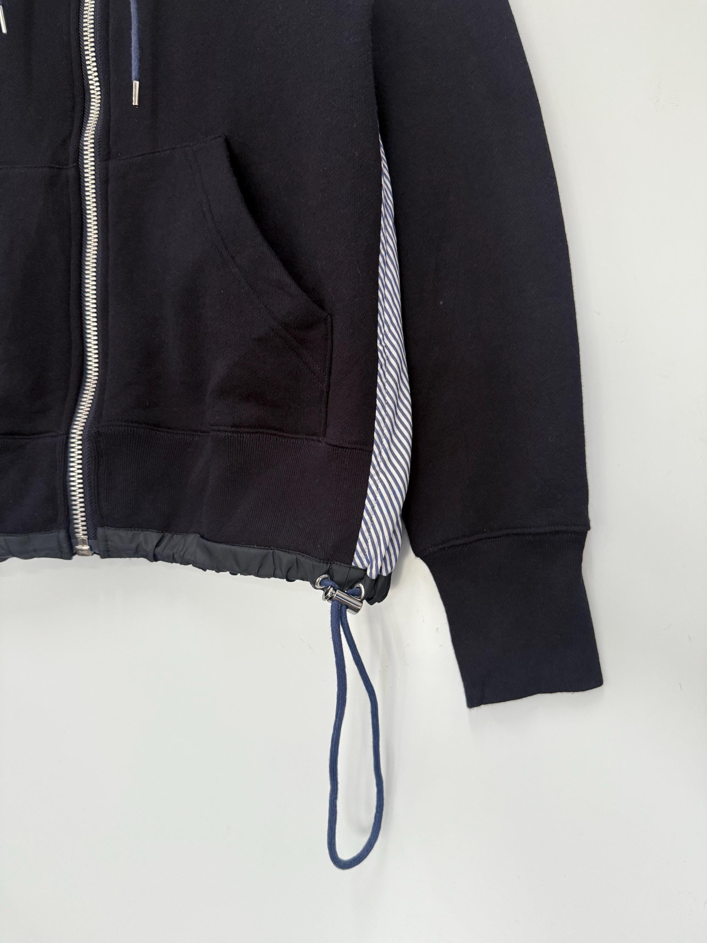 Vintage Sacai Chisote Abe Japan Mix Docking Zip-up Sporty Hoodie