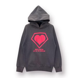 Vintage Japan Super Lovers Sunfaded Distressed iConic Logo Hoodie