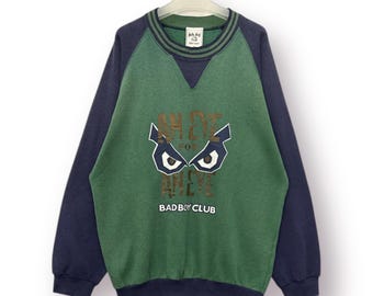90s bad boy club スウェット ビンテージ緑old skate Vintage 90s BAD BOY CLUB Graphic Tee - Navy Large - Etsy