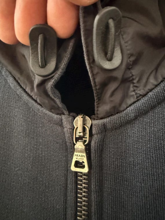 Vintage PRADA Sport Nylon Hood Zipper Sport Sweat - M - Etsy