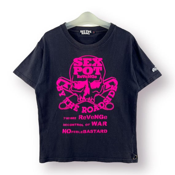 Vintage Japanese Brand Sex Pot Revenge Punk Spirit Skull Short