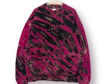Felpa vintage anni '90 Fruit of the Loom Crazy Tie Dye - M
