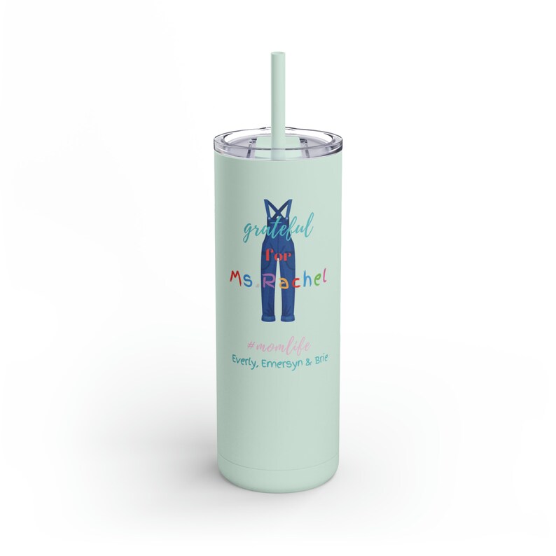 Personalized Miss Rachel Skinny Matte Tumbler, Miss Rachel Gift for Mom
