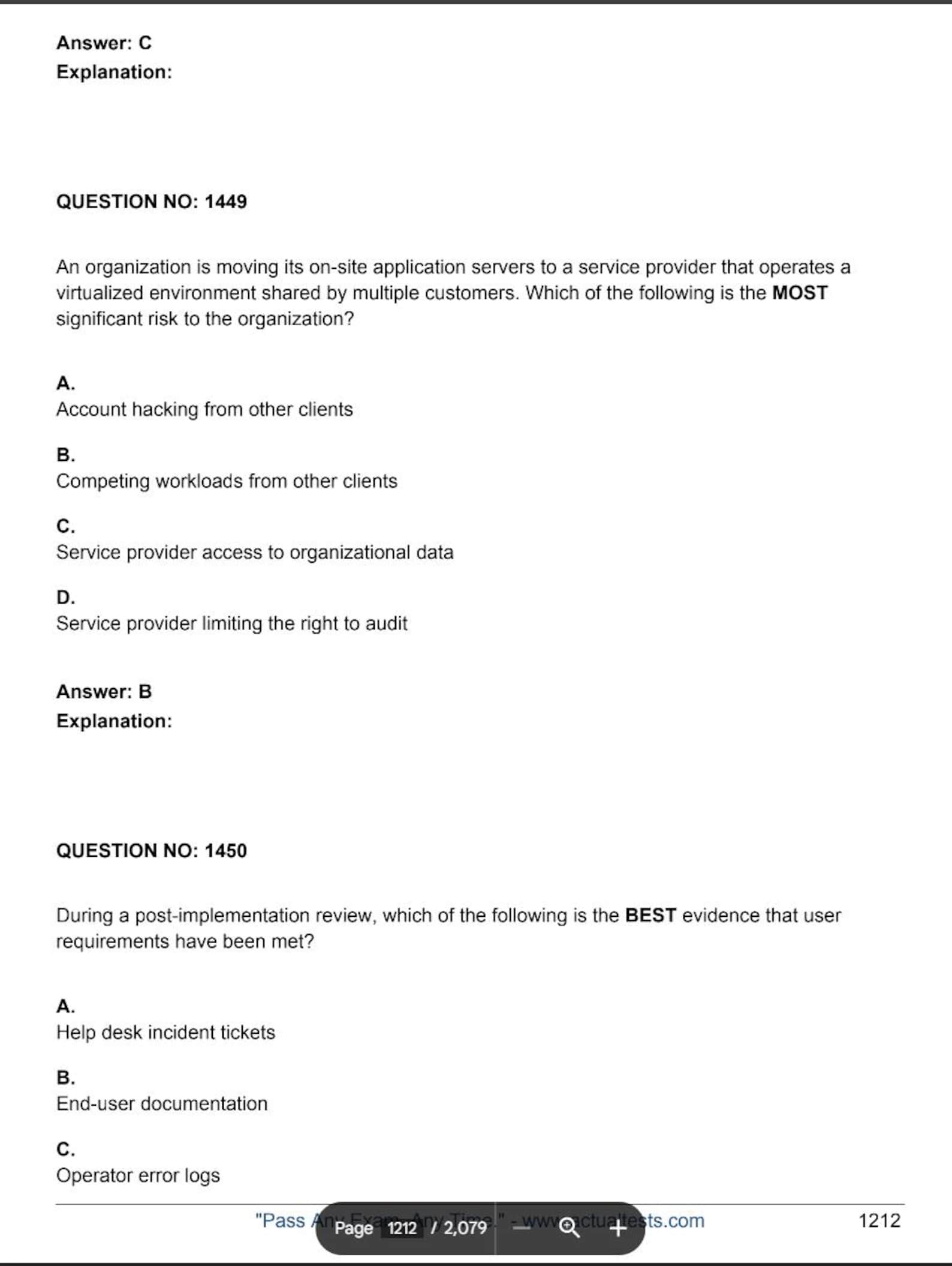 CISA Practice Exam Questions &amp; Answers | Over 2,800 Dumps Questions and ...