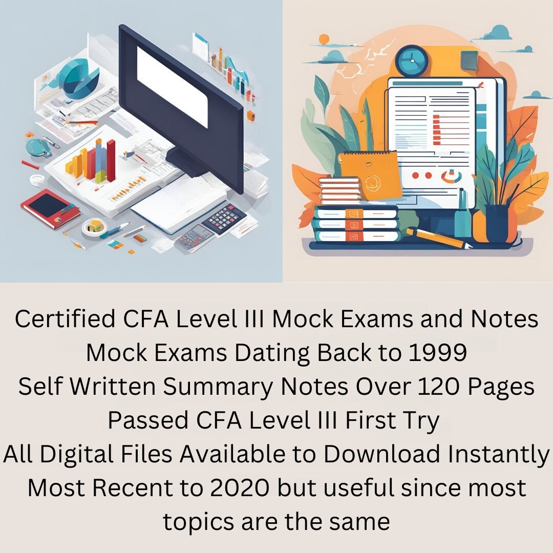 CFA Institute Level 3 Past Exams, Mocks, Self Written Notes over 115 ...